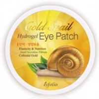 Натуральные золотые гидрогелевые патчи для кожи вокруг глаз с улиточной слизью Esfolio 90 гр 60 шт. Таиланд  Esfolio Gold & Snail Hydrogel Eye Patch 90 gr. 60 patches. Thailand 100% Original Product from Thailand MADE IN THAILAND