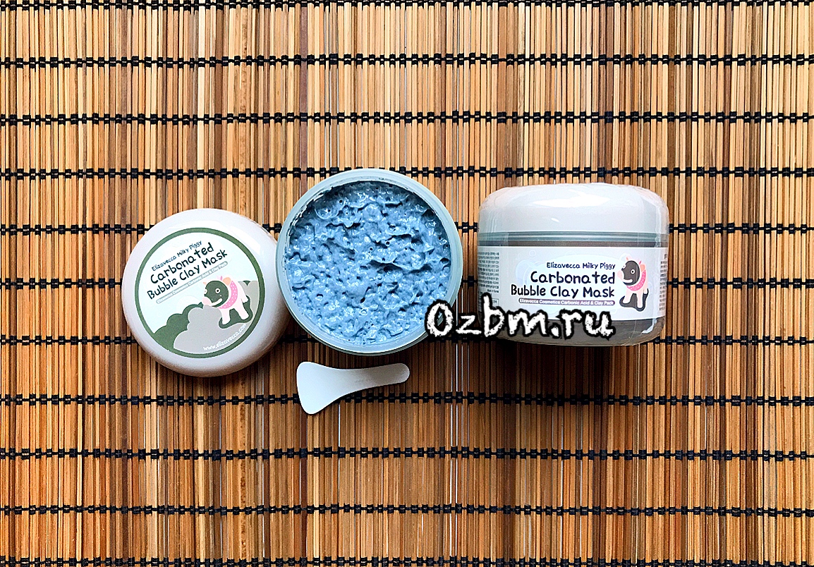 Корейская пузырчатая маска для лица очищающая Elizavecca milky piggy Сarbonate Bubble Clay Mask 100 мл.ozbm