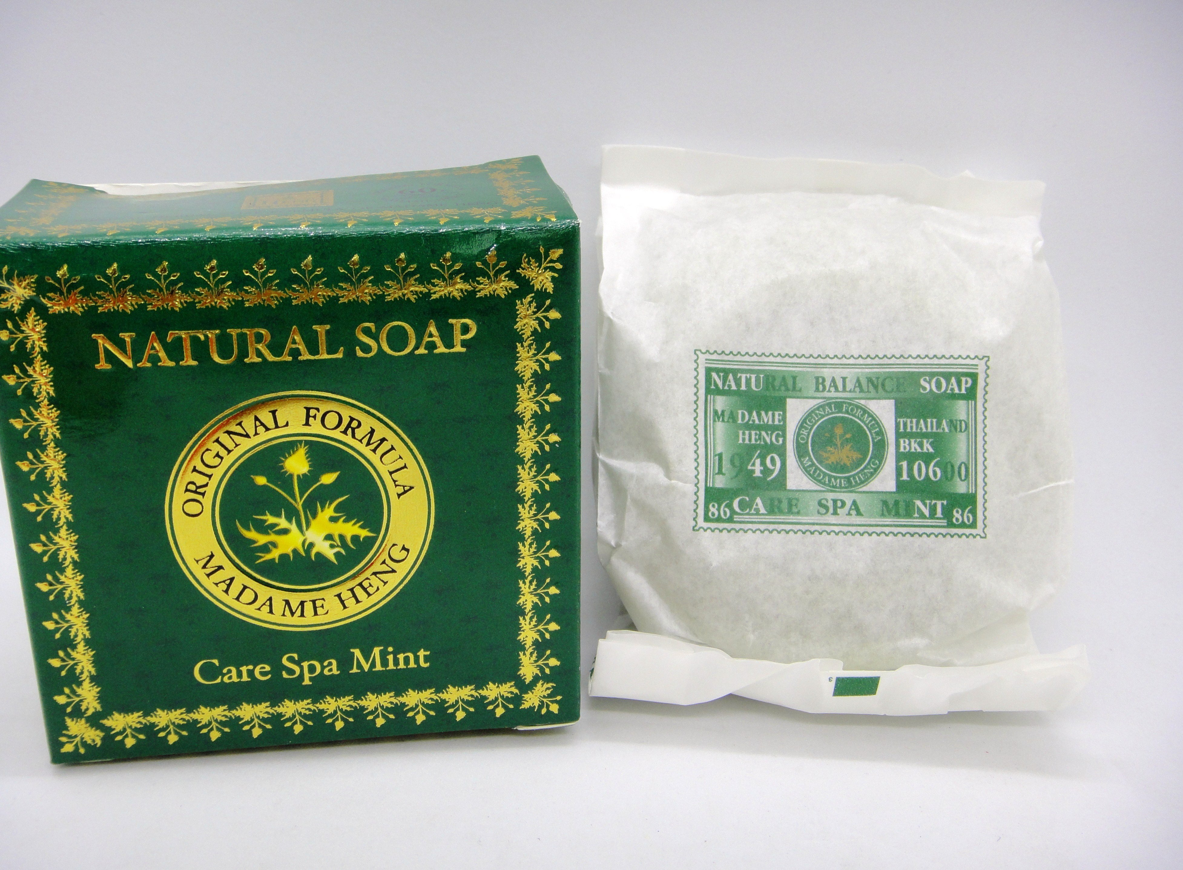 Натуральное мыло из Тайланда Мадам Хенг спа-уход с Мятой Madame Heng Natural Soap Care Spa Mint купить в Москве и Московской области.