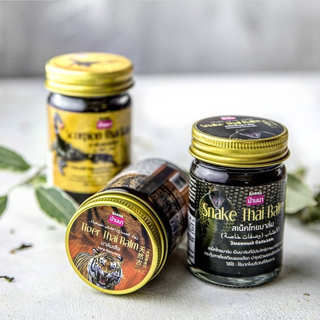 Натуральный Тигровый бальзам Tiger Thai Balm BANNA 50 гр. Таиланд