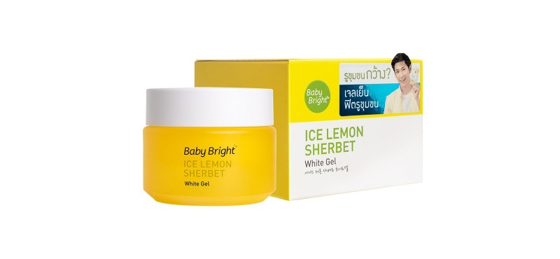 Тайский гель - сорбет Ледяной лимон для сияющей кожи лица Ice Lemon Sherbet White Gel Baby Bright 50 гр. ТАЙСКИЙ ГЕЛЬ СОРБЕТ